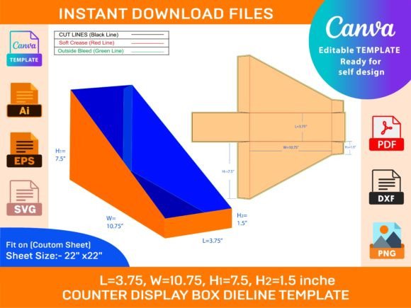 3.75x10.75x1 7 Counter Display Box Graphics Review