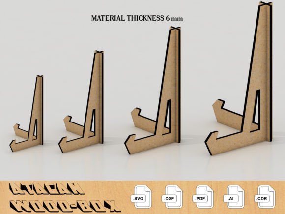 6MM Photo Holder Easel Display Stand - for Modern Graphics