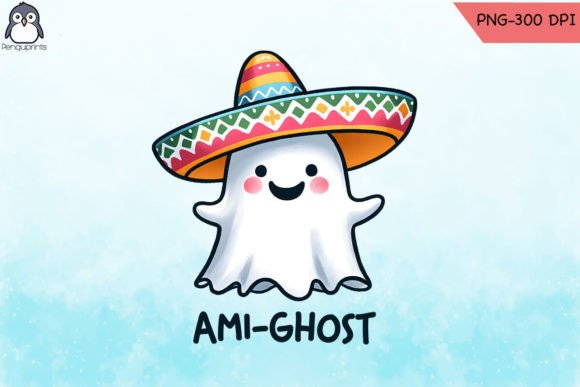 Ami-gost Mexican Amigo Ghost Pun PNG Graphics and Crafts