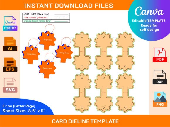 Bracelet Tag Display Dieline Template Review