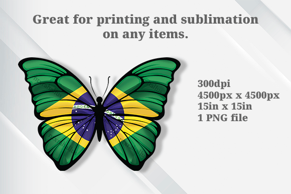 Brazil X Butterfly PNG Graphics and Illustrations Review
