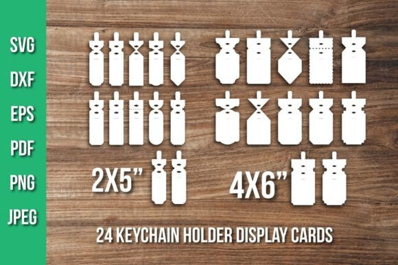 Foldable Keychain Display Card Keyring Graphics for Crafts