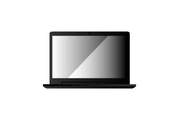 Gradient Laptop Screen Display Isolated Graphics and Illustrations Review