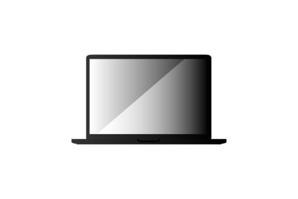 Gradient Laptop Screen Display Vector Graphics and Illustrations Review
