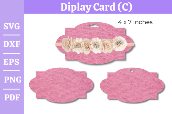 Headband Display Card SVG Template CC for Graphics and Crafts