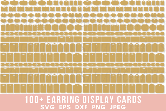 Jewelry Card Display Earring Necklace for Graphics and Crafts