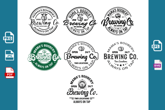 Mama s Boobery Always on Tap Bundle SVG Graphics and Crafts