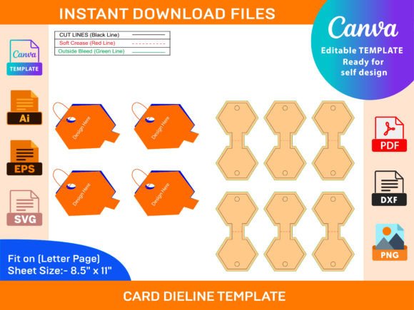 Necklce, Bracelet Display Tag Dieline: Graphics & Print Templates Review