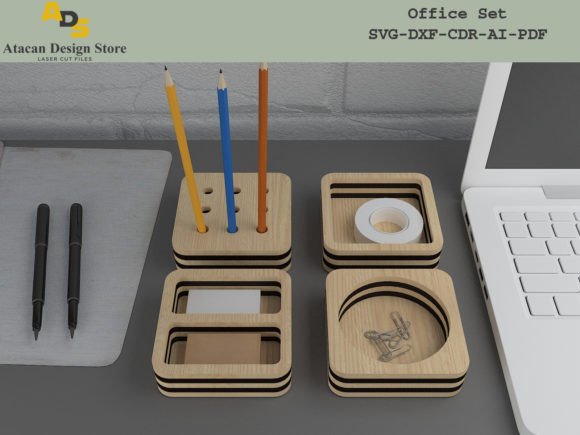 Office Desk Wooden Set Pencil Display Review