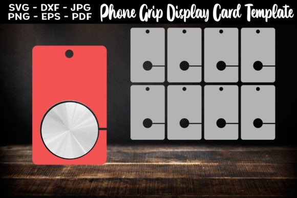 Phone Grip Display Card Template: Graphics for Print Templates
