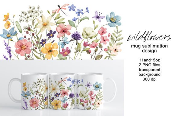 Review: Mug Sublimation Design with Wildflowers