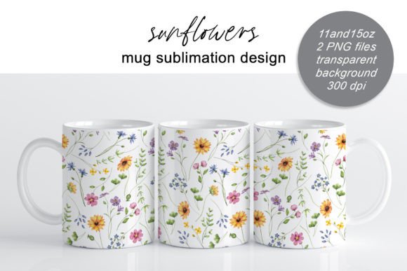 Sunflower, Wild Flowers, Mug Sublimation Graphics and Crafts Review