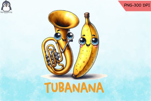 Tubanana Cute Tuba Banana Pun PNG Graphics and Crafts Review