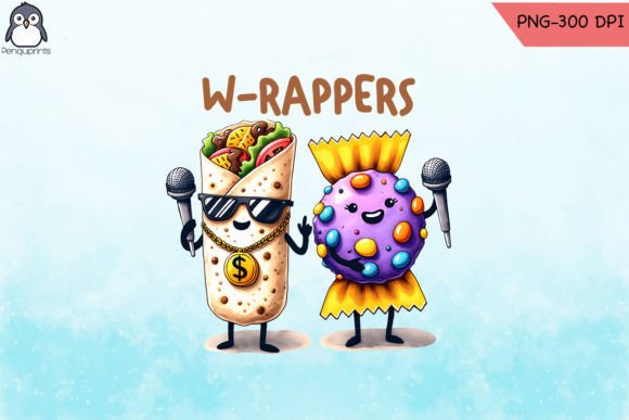 W-rappers Hip Hop Foodie PNG Graphics for Crafts